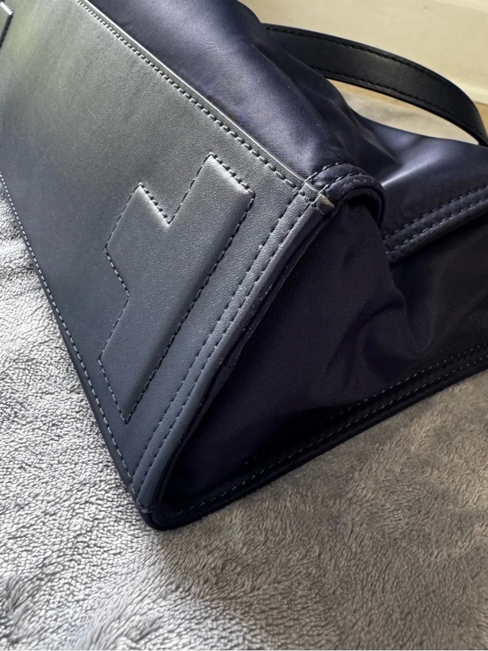 Tory Burch Navy Ella Small Nylon Tote